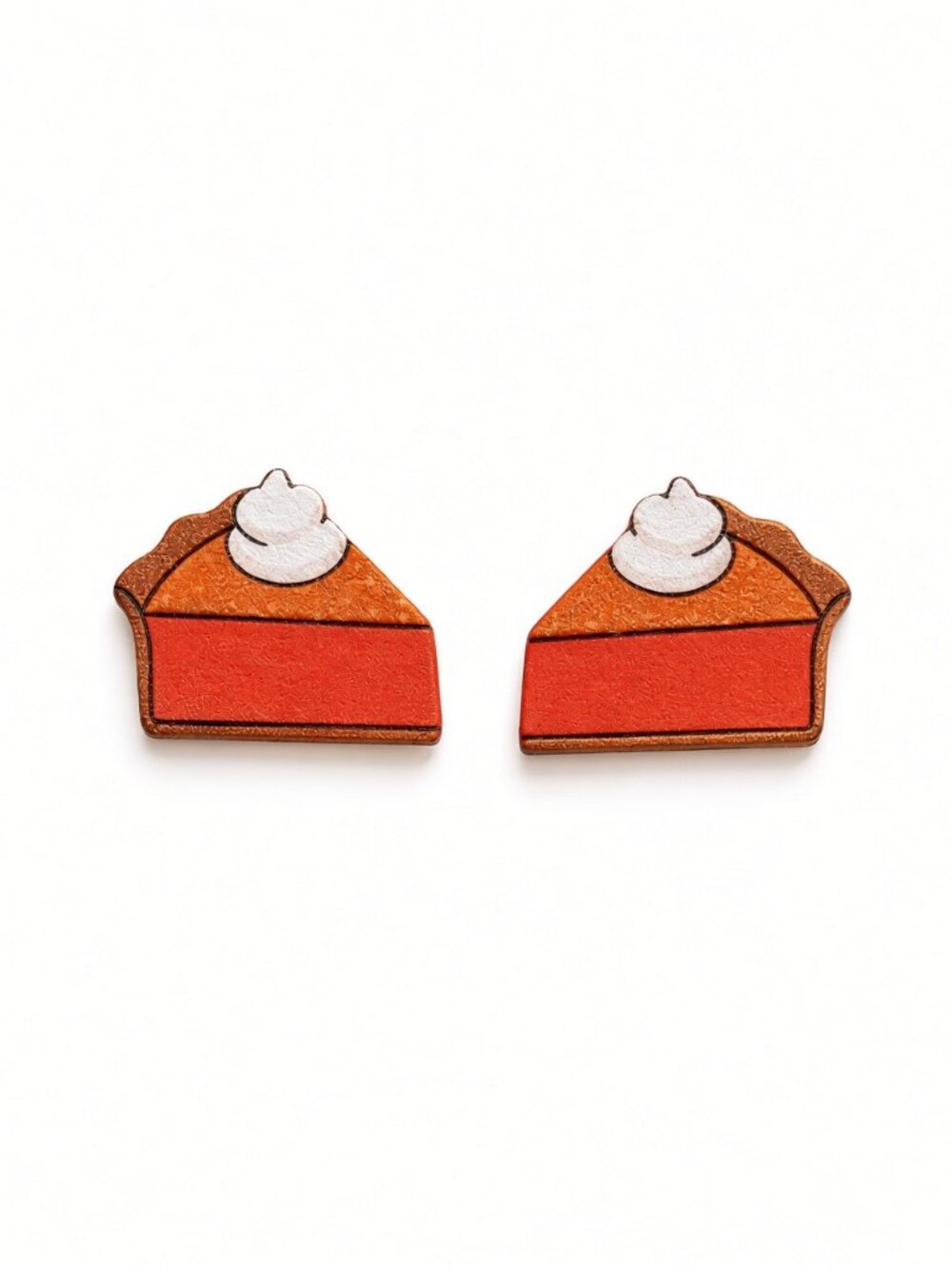 Brand New Thanksgiving Pumpkin Pie Stud Earrings Fall